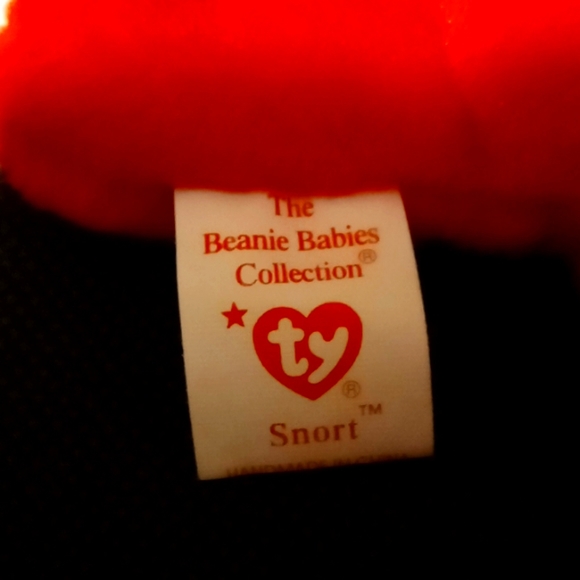 Vintage & Retired 1995 TY Beanie Baby "SNORT" Rare w/Errors - Picture 10 of 11